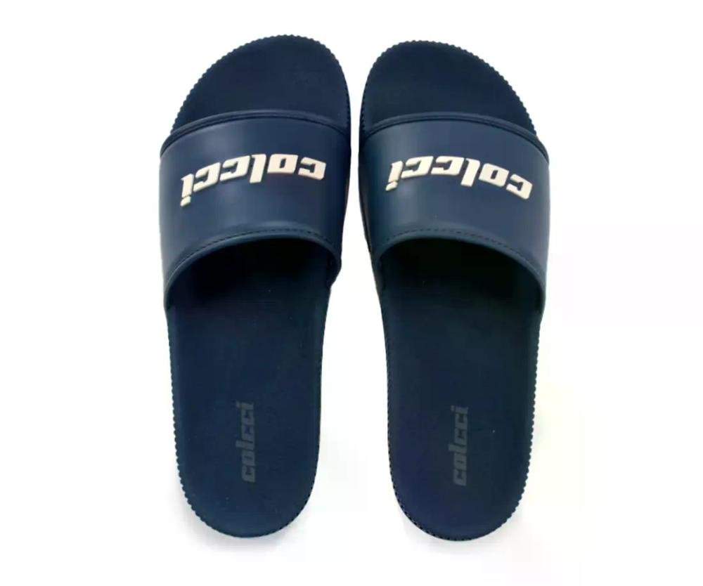 Sandália Slide Colcci Beni Borracha Anatômica Azul 4
