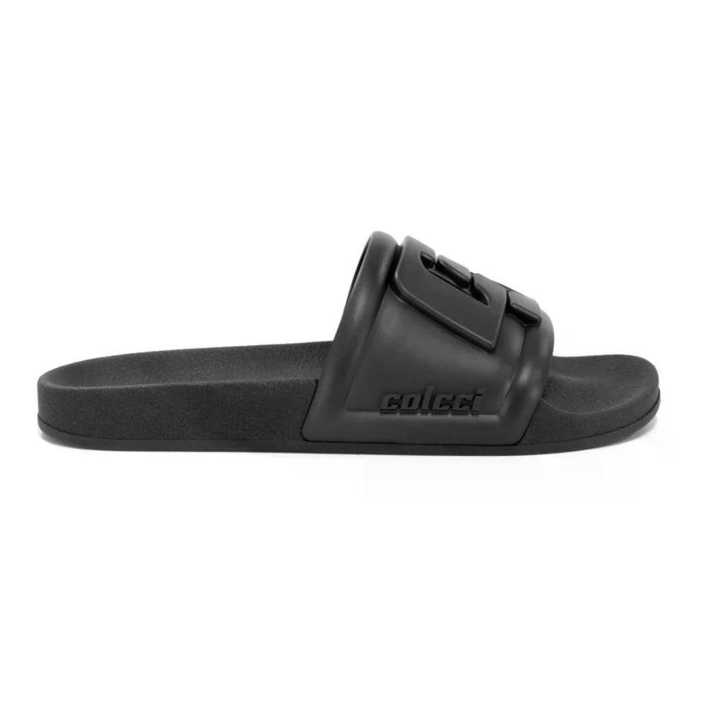 Sandália Slide Colcci Biana Logomania Casual Conforto Preto 3