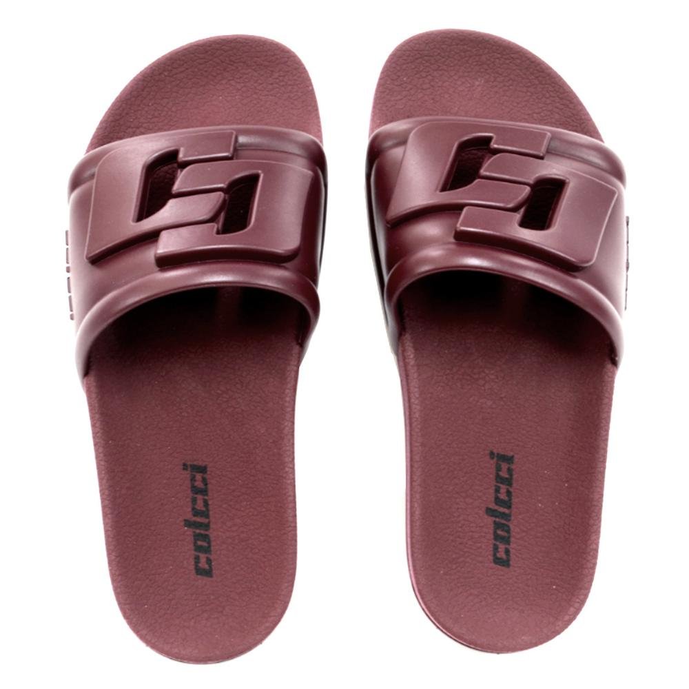 Sandália Slide Colcci Biana Logomania Casual Conforto Vermelho 2