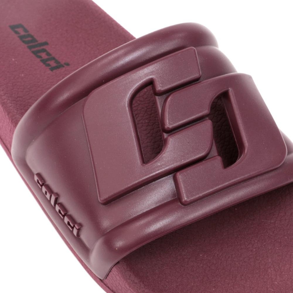 Sandália Slide Colcci Biana Logomania Casual Conforto Vermelho 3