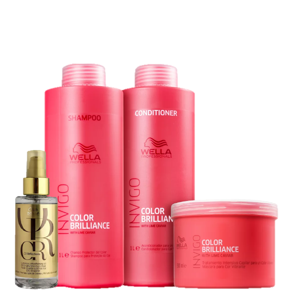 Kit Wella Professionals Invigo Color Brilliance Trio Salon e Oil Reflection 100ml (4 Produtos) ÚNICO 6