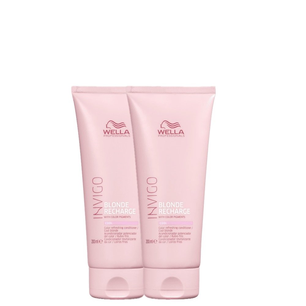 Kit Wella Professionals Invigo Blonde Recharge - Condicionador Desamarelador 200ml (2 Unidades) ÚNICO 1