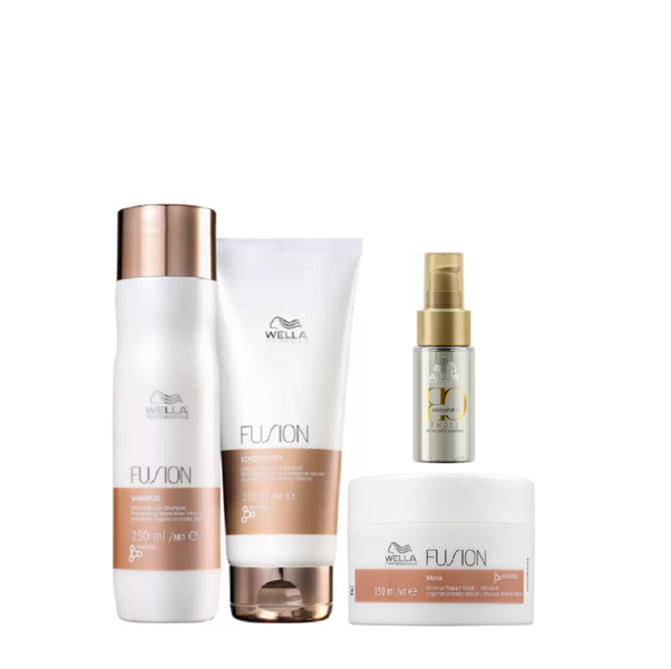 Wella Professionals Fusion Shampoo 250ml+Cond 200ml+Mascara 150ml+Oil Reflections Light 30ml ÚNICO 1