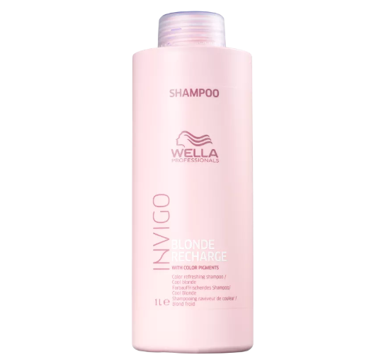 Wella Professionals Invigo Blonde Recharge Shampoo 1L Condicionador 200ml e Oil Reflections 100ml ÚNICO 3