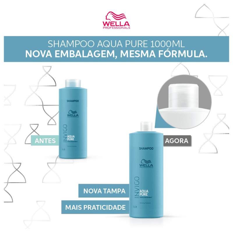 Wella Professionals Invigo Balance Acqua Pure Shampoo Antirresiduos 1L e Oil Reflections 30ml ÚNICO 4