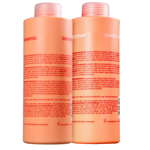 Wella Professionals Invigo Nutri-Enrich Shampoo+Condicionador 1L+Mascara 150ml ÚNICO 7