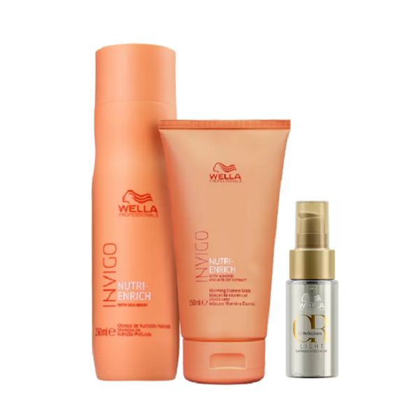 Wella Professionals Invigo NutriEnrich Shampoo 250ml+Mascara Warming Express 150ml+Oil