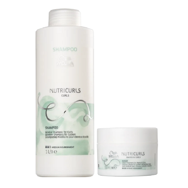 Wella Professionals Nutricurls Shampoo 1L+Mascara 150ml ÚNICO 4
