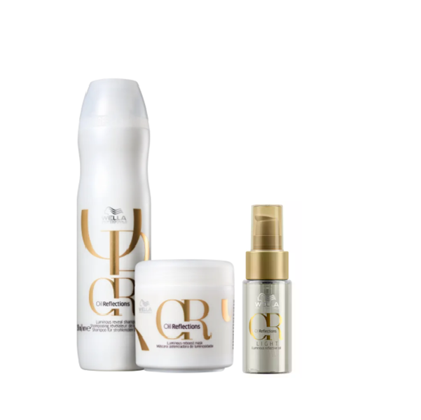 Wella Professionals Oil Reflections Shampoo 250ml+Mascara 150ml+Oil Reflections Ligth  30ml ÚNICO 1