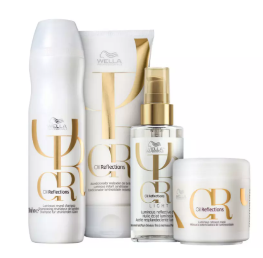 Wella Professionals Oil Reflections - Shampoo 250ml+Condicionador 200ml+Mascara 150ml+Oil Reflections Light 100ml ÚNICO 1