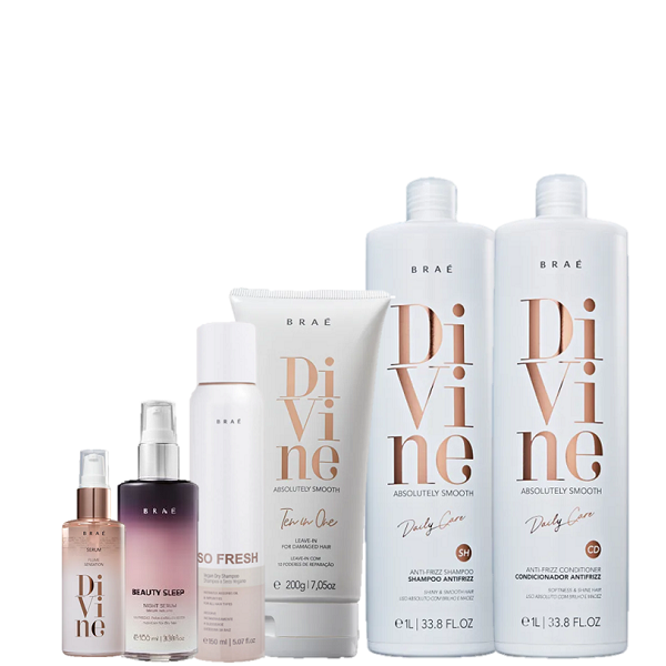 Brae Divine Duo 1L Leave-in 200g Serum 60ml Beauty Sleep 100ml e So Fresh 150ml ÚNICO 8