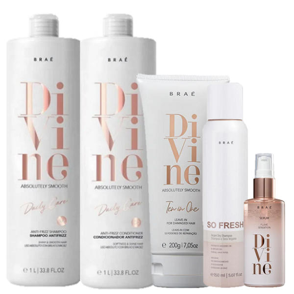 Brae Divine Duo 1L Leave-in 200g Plume 60ml e So Fresh 150ml ÚNICO 1