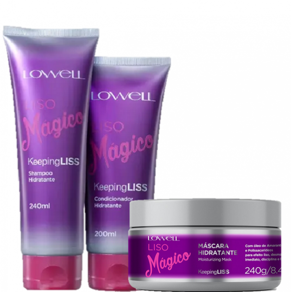 Lowell Keeping Liss Liso Magico Duo Home Care e Mascara Capilar 240g ÚNICO 6