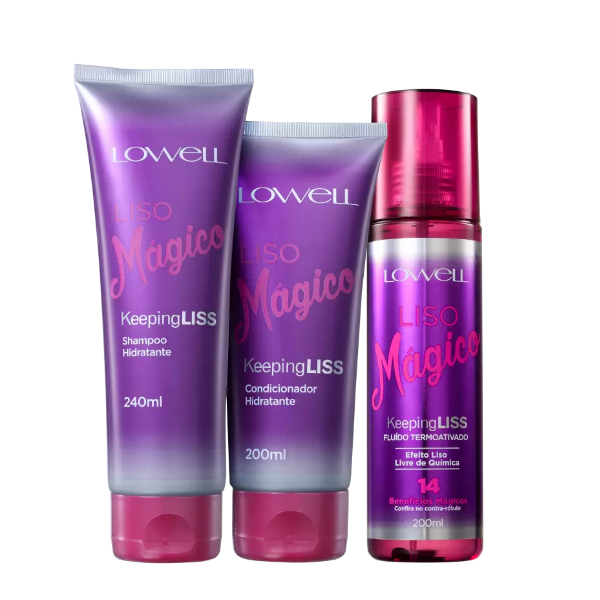 Lowell Liso Magico Keeping Liss Kit Home Care (3 Produtos) ÚNICO 3