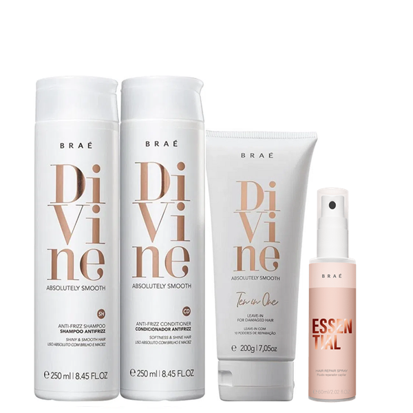 Brae Kit Divine Duo 250ml Leave-in 200g e MINI Essential 60ml