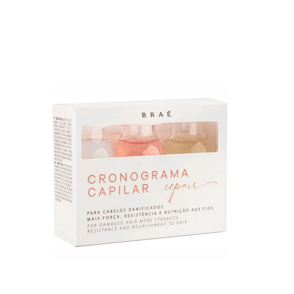 BRAE Revival Shampoo+Condicionador 250ml+Shine Oil 60ml+Essential 260ml+Cronograma Capilrar Repair Kit 3 Ampolas ÚNICO 5
