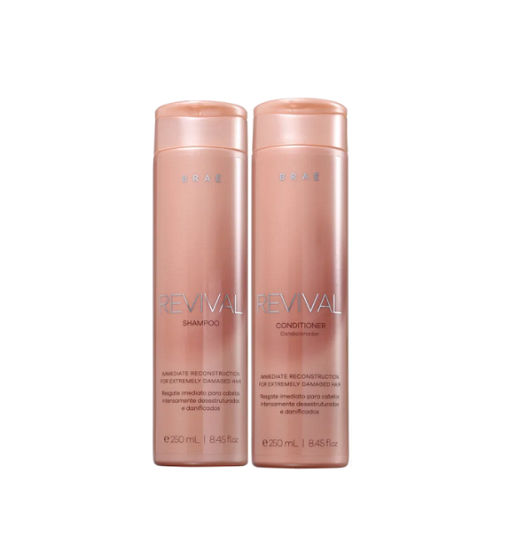 BRAE Revival Shampoo+Condicionador 250ml+Shine Oil 60ml+Essential 260ml+Cronograma Capilrar Repair Kit 3 Ampolas ÚNICO 4