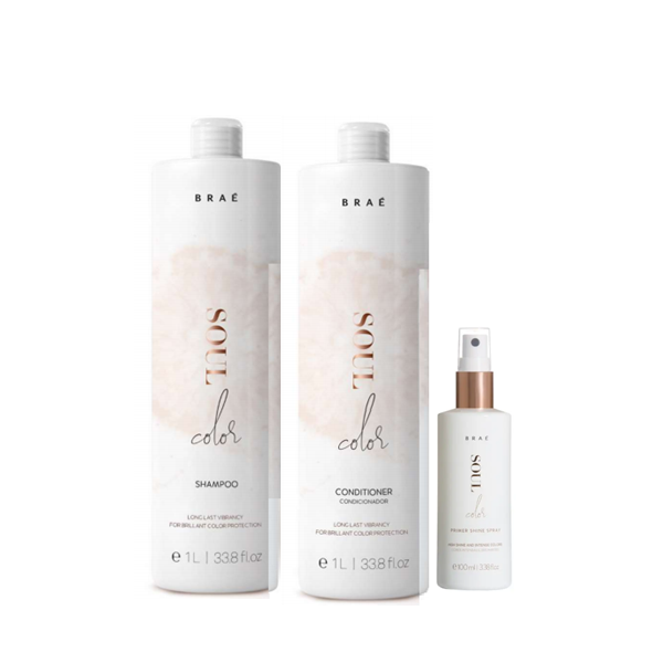 BRAE Soul Color - Shampoo+Condicionador 1L+Prime Shine 100ml ÚNICO 1