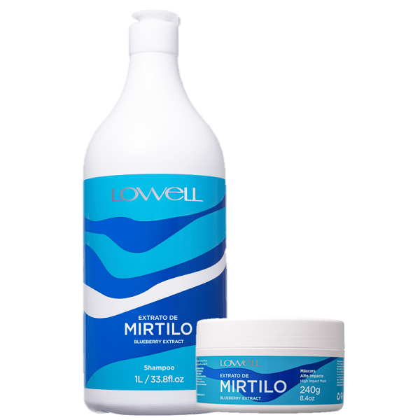 Lowell Extrato de Mirtilo Shampoo 1L e Mascara 240g ÚNICO 4