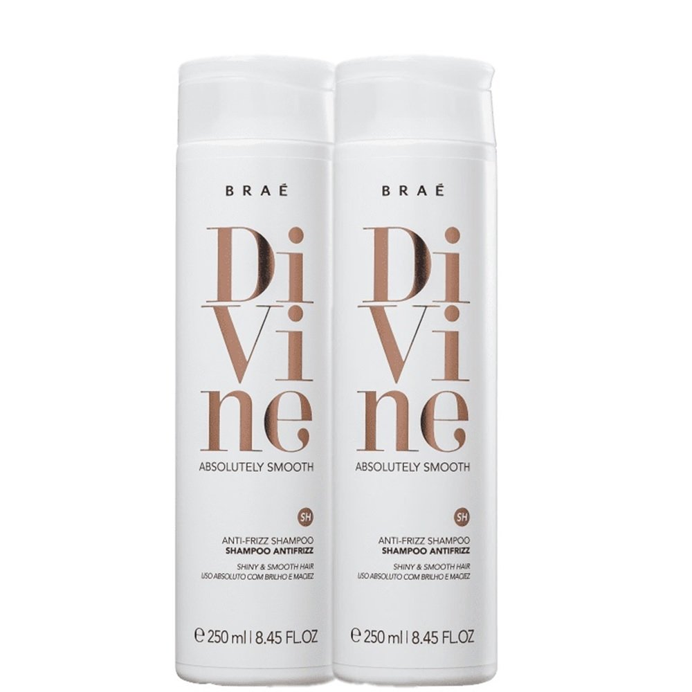 Kit BRAE Divine Anti-Frizz - Shampoo 250ml (2 Unidades) ÚNICO 1