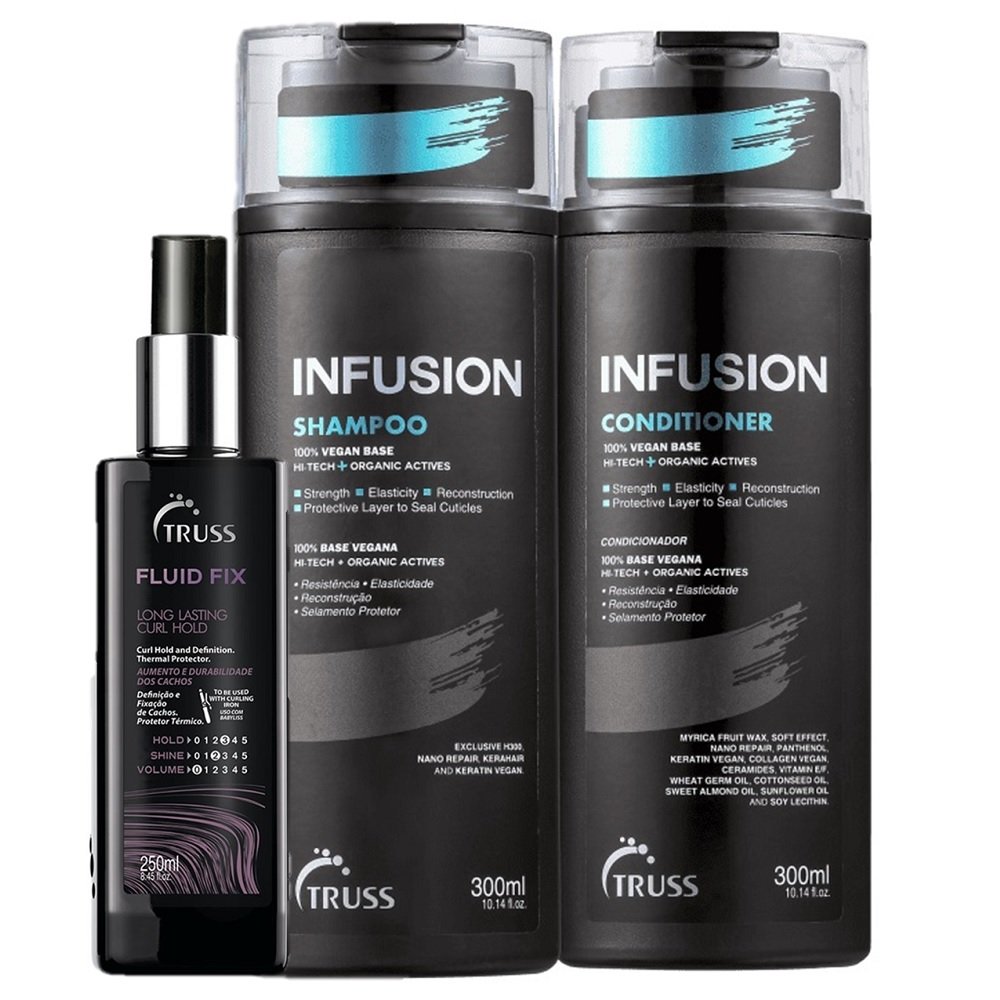 Kit Truss Infusion Fluid Cabelos Ressecados (3 Produtos)