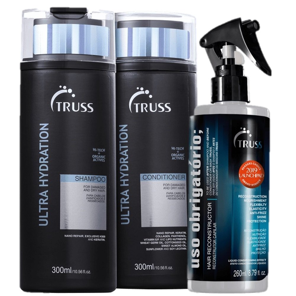 Kit Truss Ultra Hydration Anti Frizz Cabelos Ressecados (3 Produtos) ÚNICO 1