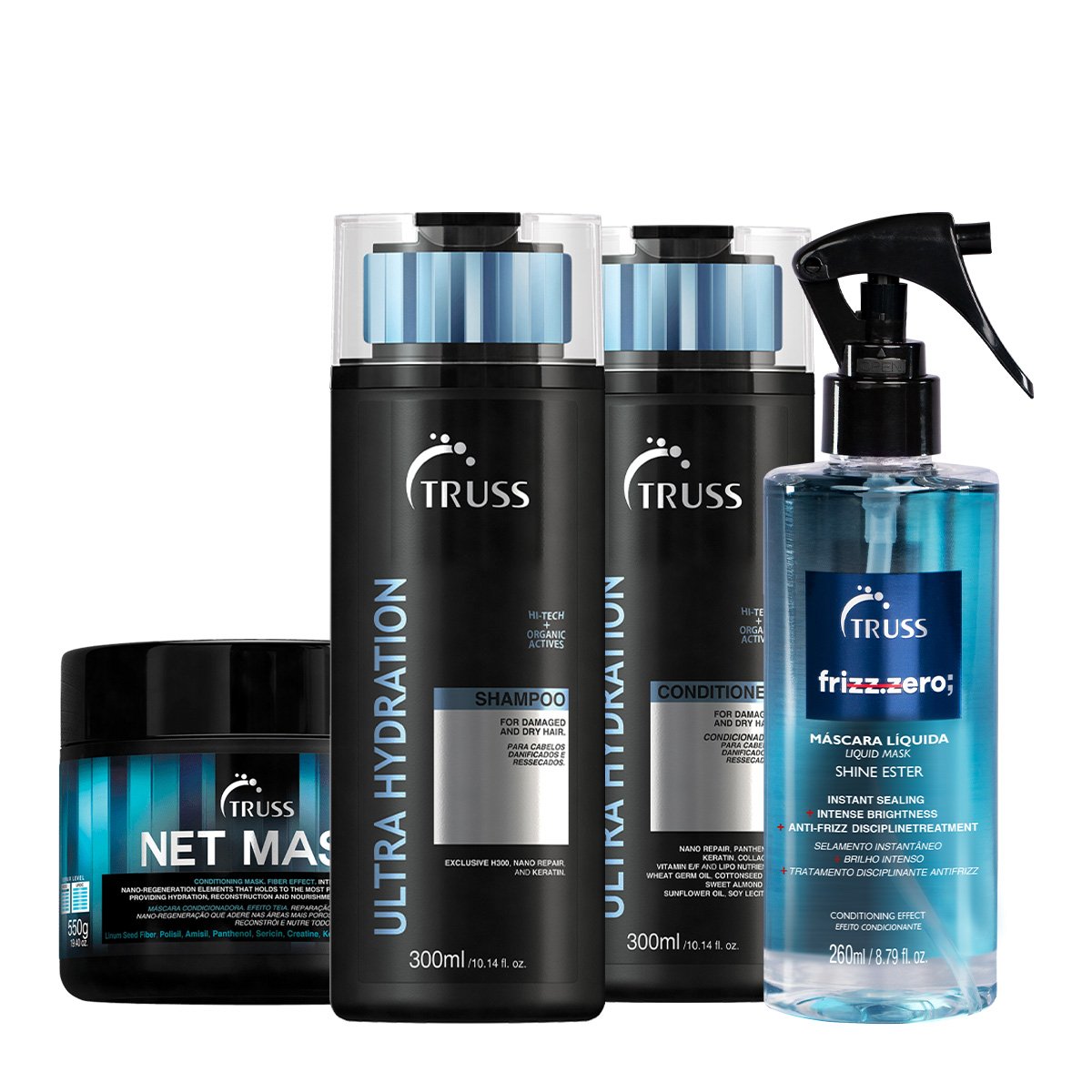Kit Truss Ultra Hydration Mask Frizz Zero (4 Produtos) ÚNICO 1