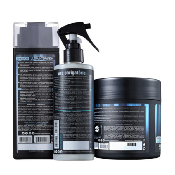 Truss Ultra Hydration - Shampoo 300ml+Uso Obrigatorio 260ml+Net Mask 550g ÚNICO 2