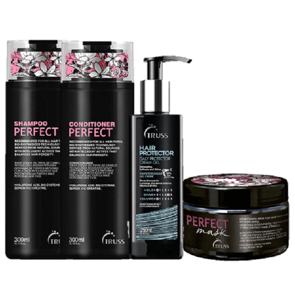 Truss Perfect Shampoo 300ml Condicionador 300ml  Mask 180g Hair Protector 250ml ÚNICO 1