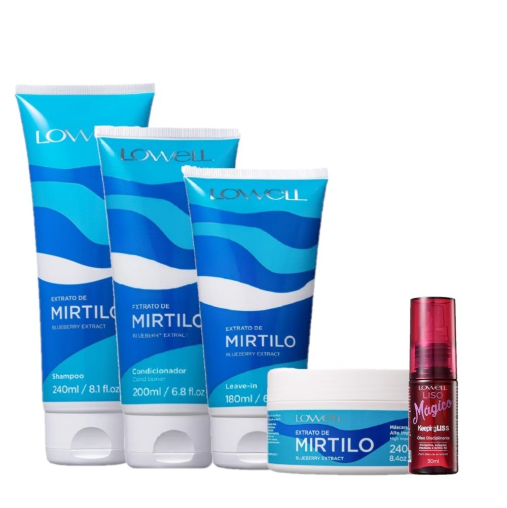 Kit Lowell Extrato de Mirtilo Home Care Magico Completo (5 produtos)