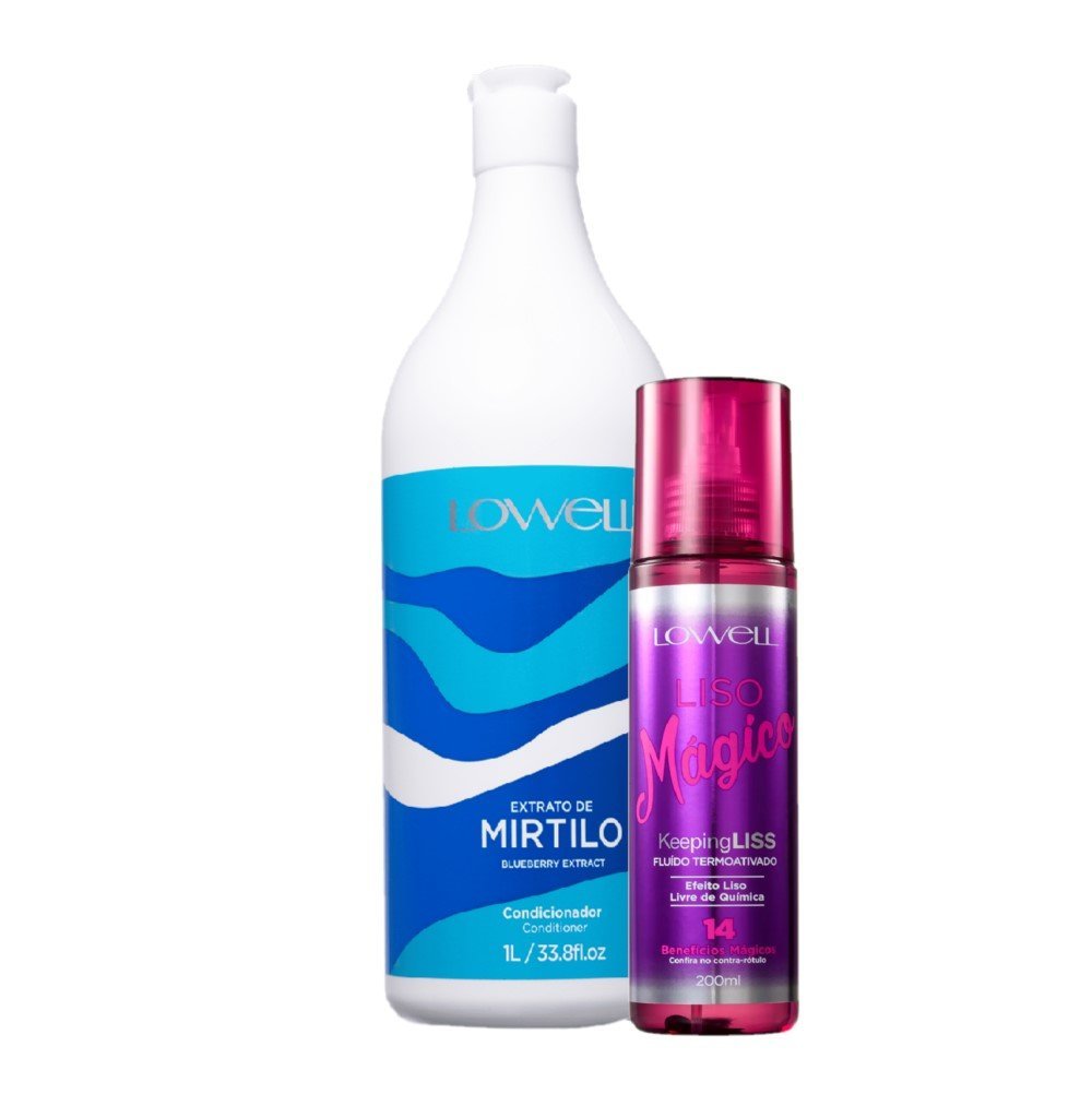 Kit Lowell Extrato de Mirtilo Salon Hidratacao Termoativada (2 produtos) ÚNICO 5
