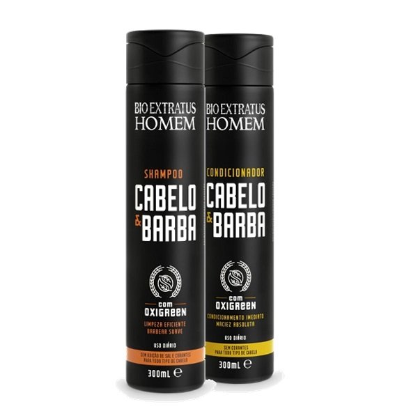 Bio Extratus Homem Kit Cabelo e Barba Shampoo e Condicionador 300ml ÚNICO 5