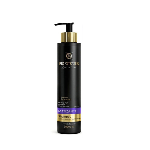 Bio Extratus Matizante Shampoo 300ml com Mascara Violeta e Mascara Cinza 250g ÚNICO 7