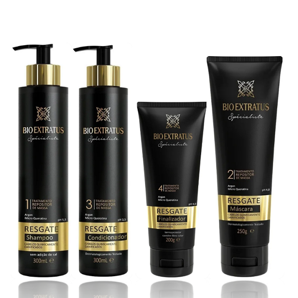 Bio Extratus Specialiste Resgate Shampoo e Condicionador 300ml mais Mascara 250g e Finalizador 200g ÚNICO 7