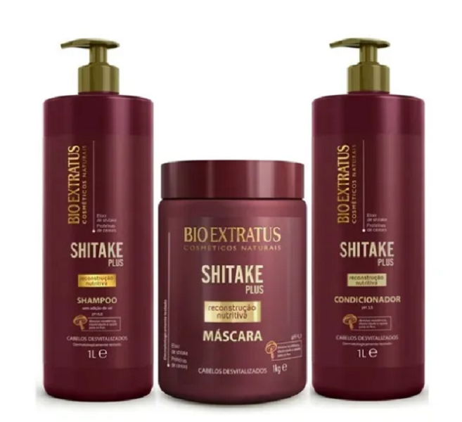 Bio Extratus Shitake Plus (Shampoo+Condicionador 1L+Mascara 1Kg) ÚNICO 5