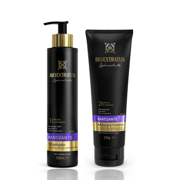 Bio Extratus Specialiste Matizante Violeta  Shampoo 300ml e Mascara 250g ÚNICO 5