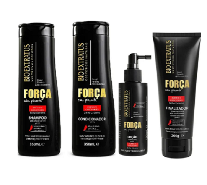 Forca com Pimenta Bio Extratus Duo 350ml Finalizador 150ml e Locao 100ml ÚNICO 6