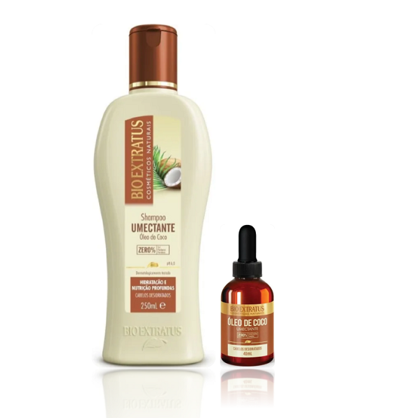 Bio Extratus Umectante De Oleo De Coco Shampoo 250ml+Oleo Umectante 40ml ÚNICO 1
