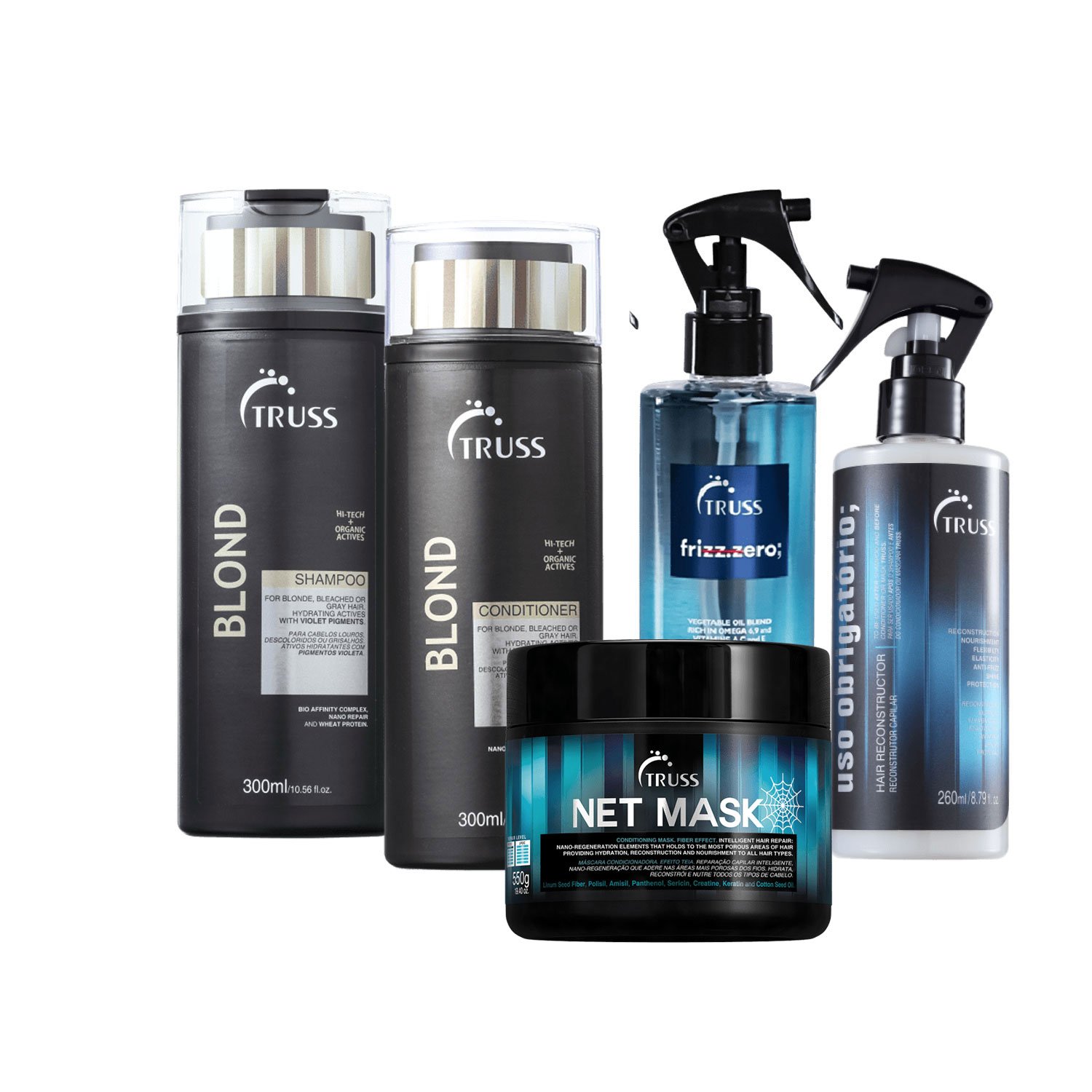 Kit Truss Blond Hair Mask Frizz Obrigatorio (5 produtos)