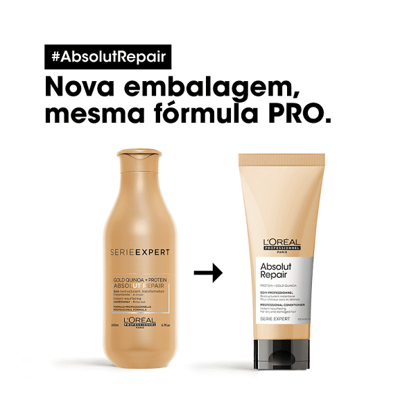 LOreal Professionnel Serie Expert Absolut Repair Gold Quinoa Protein - Condicionador 200ml 200ml 3