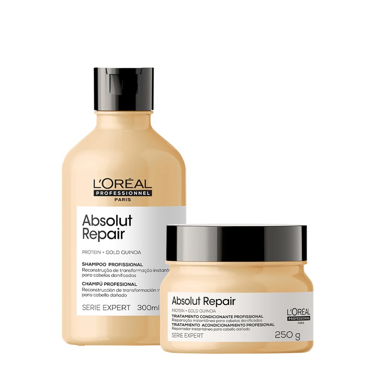Kit LOreal Professionnel Serie Expert Absolut Repair Gold Quinoa Protein Brilho (2 Pro
