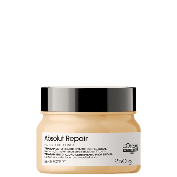 Kit LOreal Professionnel Serie Expert Absolut Repair Gold Quinoa Protein Mascara 250ml e Oleo 90ml (2 Produtos) ÚNICO 2