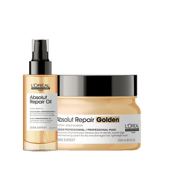 Kit LOreal Professionnel Serie Expert Absolut Repair Gold Quinoa Protein Golden Mascara 250ml