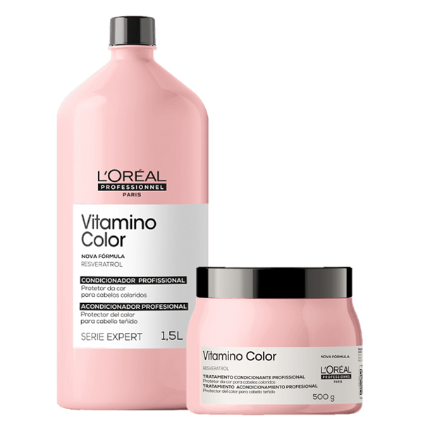 Kit LOreal Professionnel Serie Expert Vitamino Color Condicionador 1,5L + Mascara 500g (2 Produtos)