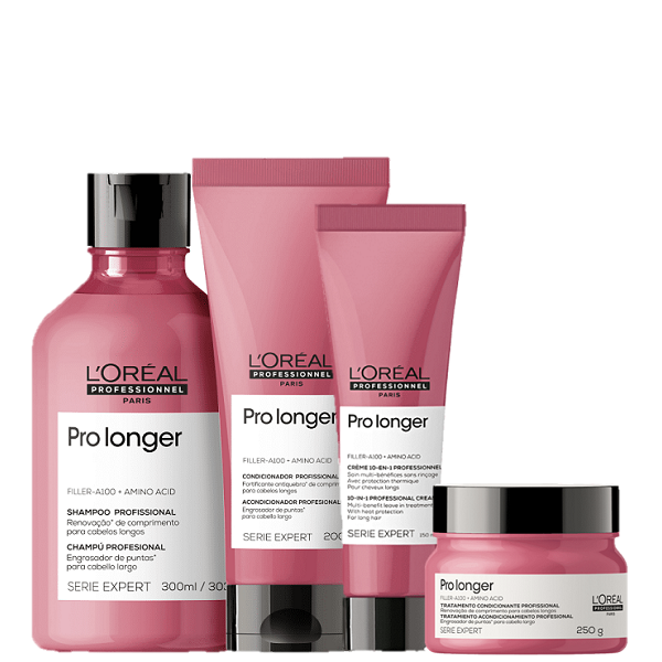 Kit LOreal Professionnel Serie Expert Pro Longer Home Care Duo + Leave-In 150ml + Mascara 250g (4 Produtos) ÚNICO 1