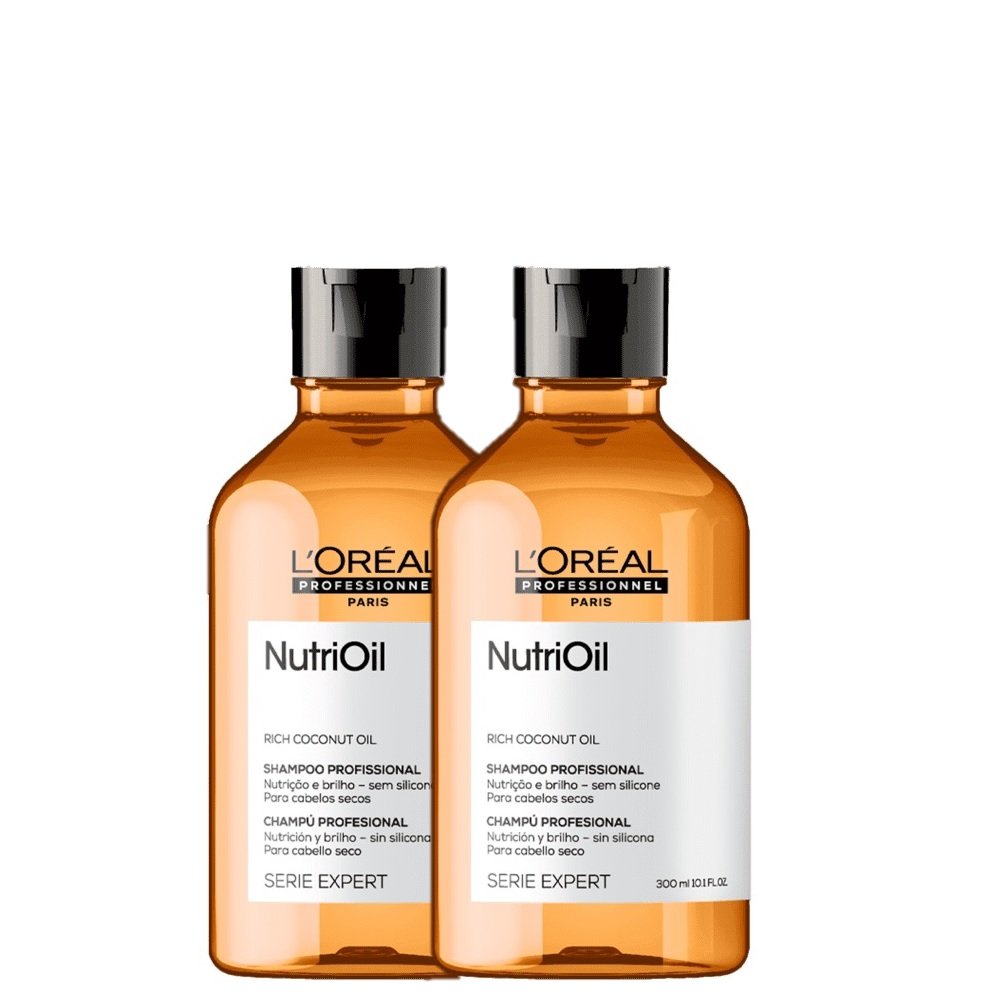 Kit LOreal Professionnel Serie Expert NutriOil - Shampoo 300ml (2 unidades) ÚNICO 4