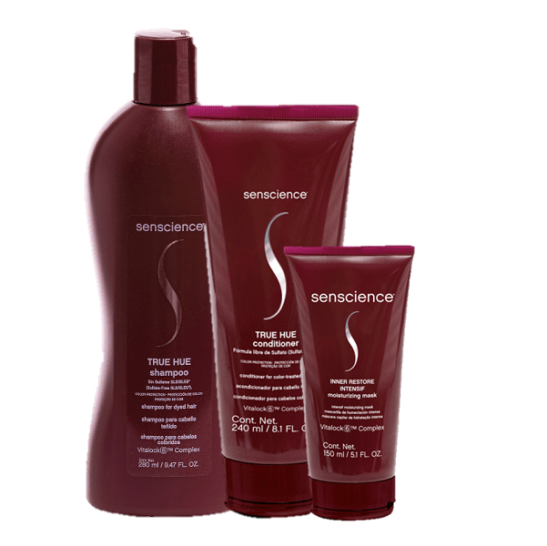 Senscience Kit True Hue Duo Home Care e Inner Restore Intensif Moiturizing Mask 150ml ÚNICO 1