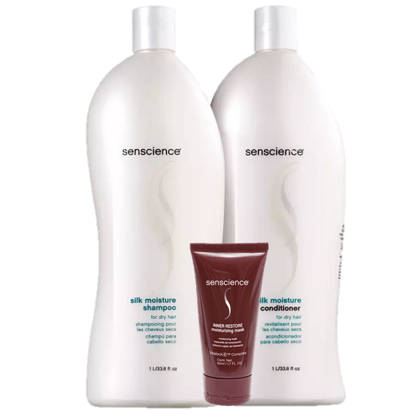 Senscience Silk Moisture Duo 1L e Inner Restore Moisturizing Mask 50ml ÚNICO 6