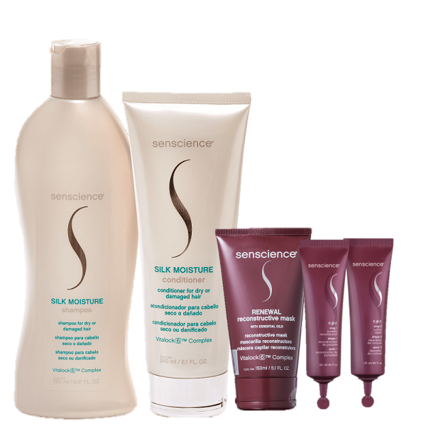 Senscience Silk Moisture Duo Home Care Renewal Mask 150ml e CPR Tratamento Reconstrutor 2x25ml ÚNICO 7