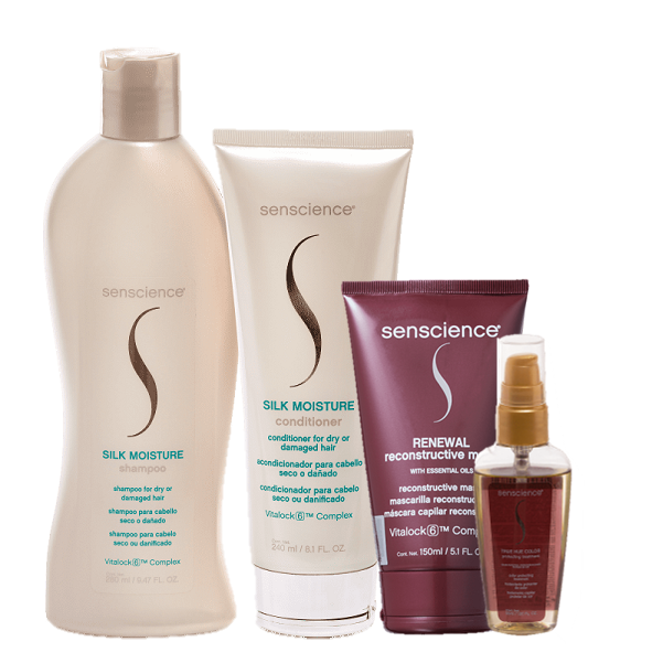 Senscience Silk Moisture Duo Home Care True Hue Color Oleo 55ml e Renewal Mask 150ml ÚNICO 7